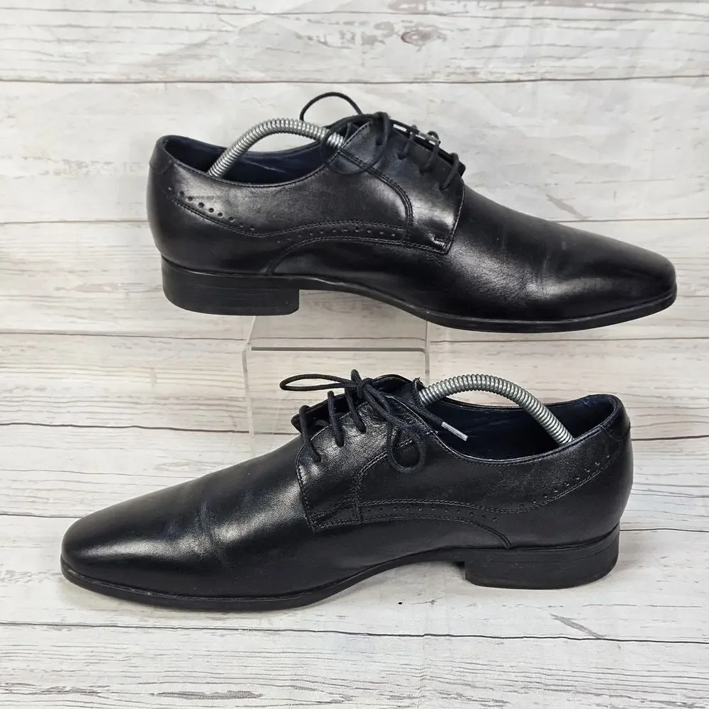 Madden Dress Oxford Shoes Mens Size 10 Black Lace Up Derby RIVARS